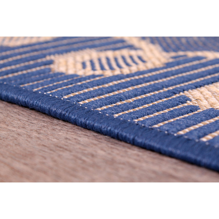 World Menagerie Onondaga Flatweave Blue Indoor/Outdoor Rug & Reviews